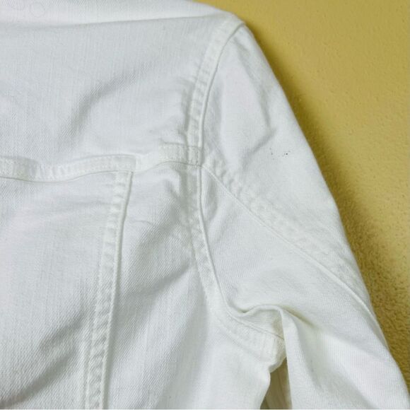 White Label Jacket Top Denim White Size 6 - Picture 5 of 8